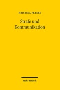 Cover-Bild zum Titel 'Strafe und Kommunikation' von 'Kristina Peters'