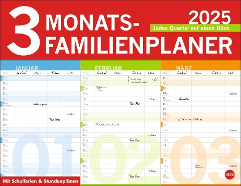 3-Monats-Familienplaner 2025 - 