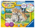 Cover-Bild zum Titel 'Ravensburger Malen nach Zahlen 28486 - Kleine Leoparden - Kinder ab 9 Jahren' von ''
