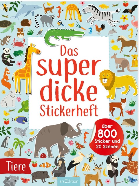 Das superdicke Stickerheft - Tiere - 