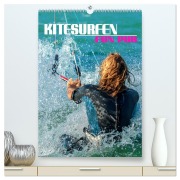 Cover-Bild zum Titel 'Kitesurfen - Fun pur (hochwertiger Premium Wandkalender 2026 DIN A2 hoch), Kunstdruck in Hochglanz' von 'Renate Utz'
