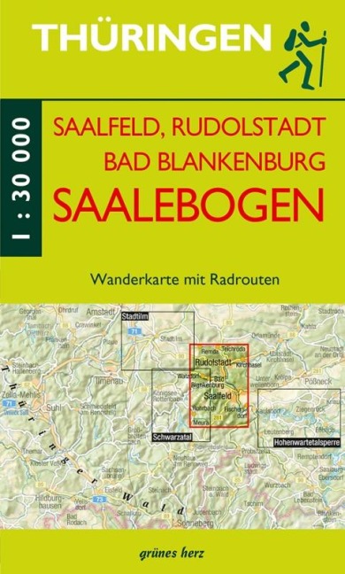 Saalfeld, Rudolstadt, Bad Blankenburg am Saalebogen 1 : 30 000 Wanderkarte - 