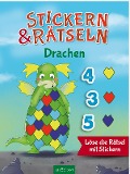 Cover-Bild zum Titel 'Stickern & Rätseln ab 3: Stickern & Rätseln - Drachen' von ''