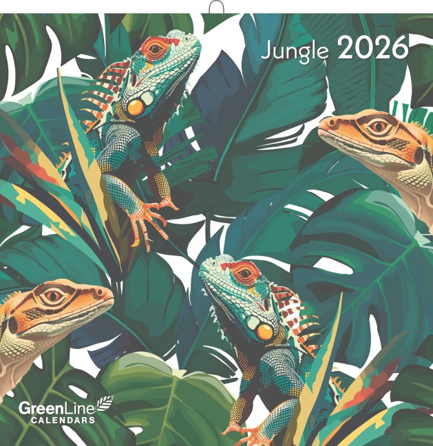 GreenLine Jungle 2026 - Wand-Kalender - Broschüren-Kalender - 30x30 - 30x60 geöffnet - 