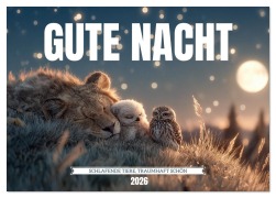 Cover-Bild zum Titel 'GUTE NACHT - Schlafende Tiere, traumhaft schön (Tischkalender 2026 DIN A5 quer), CALVENDO Monatskalender' von 'Mb Fotografie'
