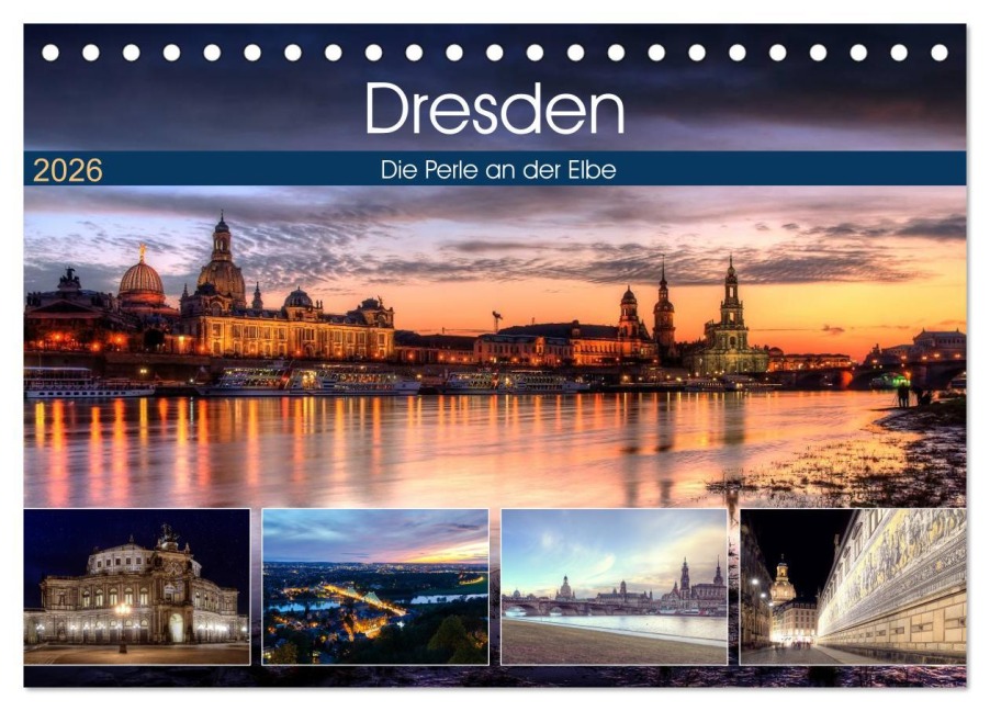 Dresden Die Perle an der Elbe (Tischkalender 2026 DIN A5 quer), CALVENDO Monatskalender - Steffen Gierok