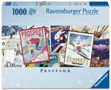 Cover-Bild zum Titel 'Erwachsenenpuzzle 1000 Teile - Vintage Ski-Poster' von ''