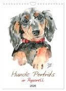 Hunde Porträts in Aquarell (Wandkalender 2026 DIN A4 hoch), CALVENDO Monatskalender - Brittasiehtdiewelt. de Lieder