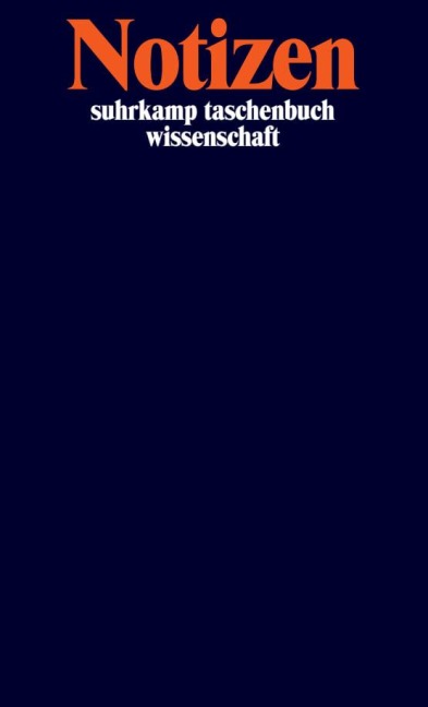 Notizbuch suhrkamp taschenbuch wissenschaft - 