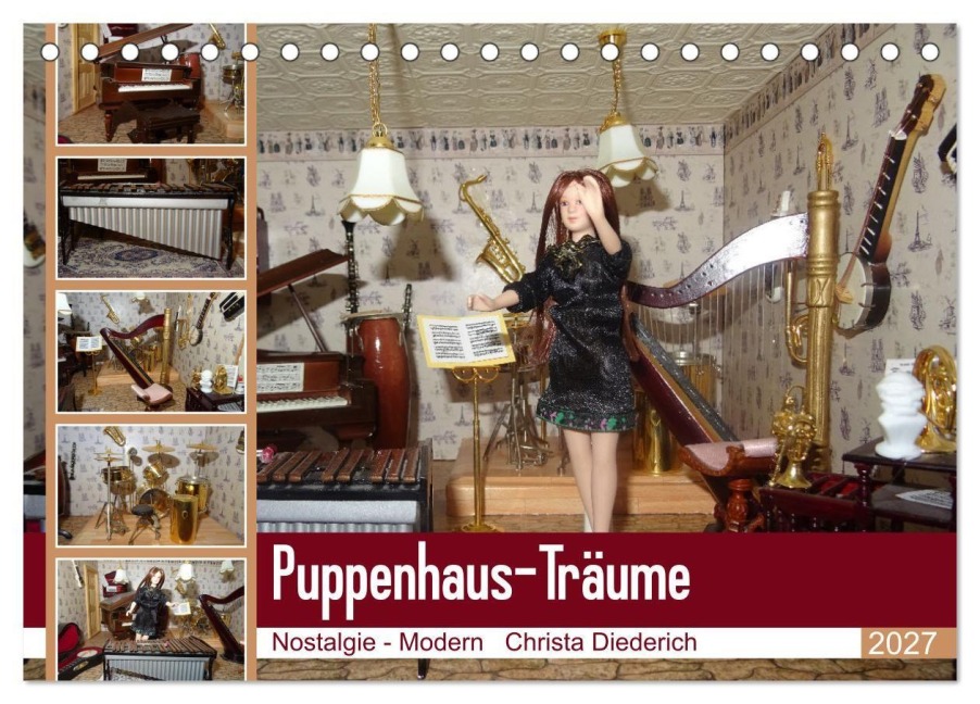 Puppenhaus-Träume (Tischkalender 2027 DIN A5 quer), CALVENDO Monatskalender - Christa Diederich