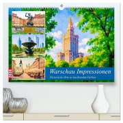 Cover-Bild zum Titel 'Warschau Impressionen - Historische Orte in leuchtenden Farben (hochwertiger Premium Wandkalender 2026 DIN A2 quer), Kunstdruck in Hochglanz' von 'Anja Frost'