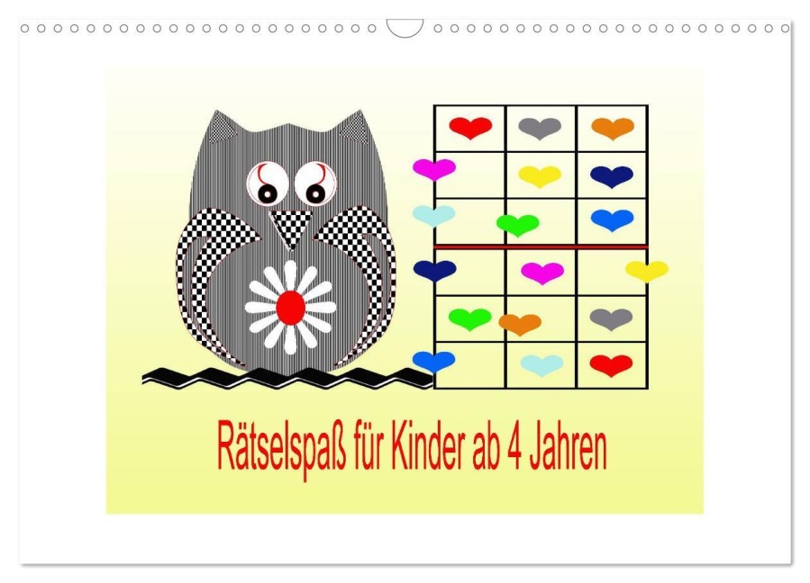 Rätselspaß für Kinder ab 4 Jahren (Wandkalender 2025 DIN A3 quer), CALVENDO Monatskalender - Youlia Youlia