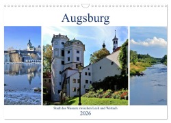 Cover-Bild zum Titel 'Augsburg - Stadt des Wassers zwischen Lech und Wertach (Wandkalender 2026 DIN A3 quer), CALVENDO Monatskalender' von 'Monika Lutzenberger'