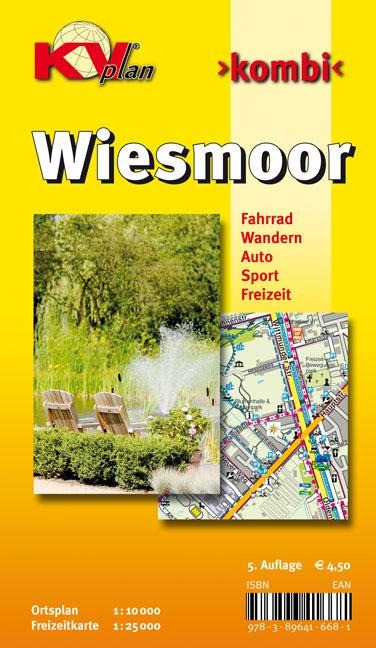Wiesmoor, KVplan, Radkarte/Wanderkarte/Stadtplan, 1:25.000 / 1:10.000 - 