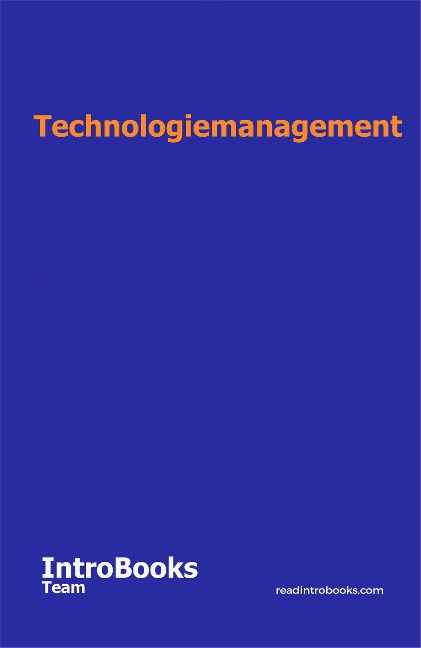 Technologiemanagement - IntroBooks Team