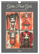 Cover-Bild zum Titel 'Gothic Punk Girls im künstlerischen Manga-Stil (Wandkalender 2026 DIN A4 hoch), CALVENDO Monatskalender' von 'Rose Hurley'