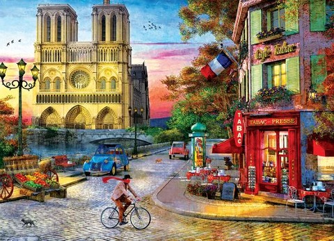 Notre Dame mit Sonnenuntergang - 