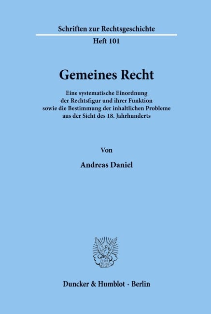 Gemeines Recht. - Andreas Daniel