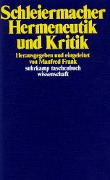 Cover-Bild zum Titel 'Hermeneutik und Kritik' von 'Friedrich Daniel Ernst Schleiermacher'