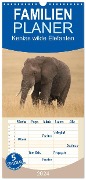 Familienplaner 2024 - Kenias wilde Elefanten mit 5 Spalten (Wandkalender, 21 x 45 cm) CALVENDO - Andreas Demel