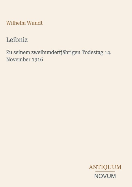 Leibniz - Wilhelm Wundt