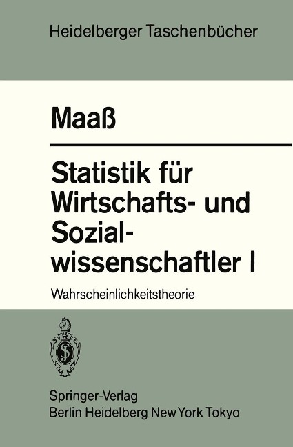 Statistik für Wirtschafts- und Sozialwissenschaftler I - S. Maass