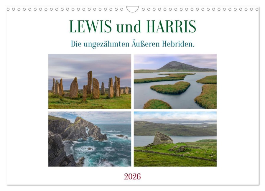 Lewis und Harris, die ungezähmten Äußeren Hebriden. (Wandkalender 2026 DIN A3 quer), CALVENDO Monatskalender - Joana Kruse