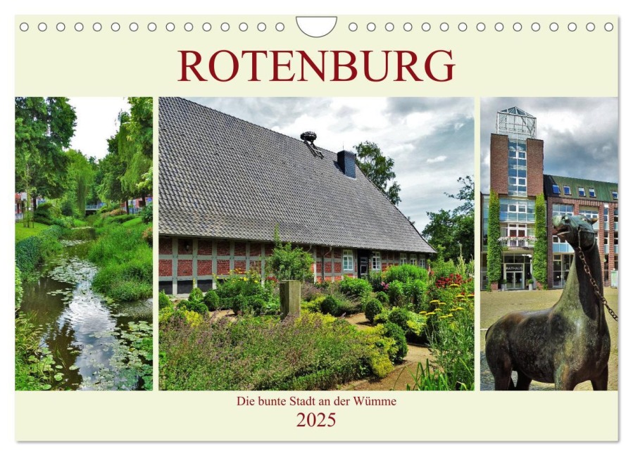 Rotenburg - Die bunte Stadt an der Wümme (Wandkalender 2025 DIN A4 quer), CALVENDO Monatskalender - Andrea Janke
