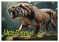 Cover-Bild zum Titel 'Urzeittiere - Zeitreise in eine vergangene Welt (Wandkalender 2026 DIN A3 quer), CALVENDO Monatskalender' von 'Renate Utz'