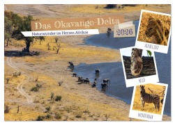 Cover-Bild zum Titel 'Das Okavango-Delta - Naturwunder im Herzen Afrikas (Tischkalender 2026 DIN A5 quer), CALVENDO Monatskalender' von 'Carolin Eberhard @caro_goes_wild. erness'