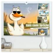 Cover-Bild zum Titel 'Gans coole Sprüche (hochwertiger Premium Wandkalender 2026 DIN A2 quer), Kunstdruck in Hochglanz' von 'Sabine Löwer'
