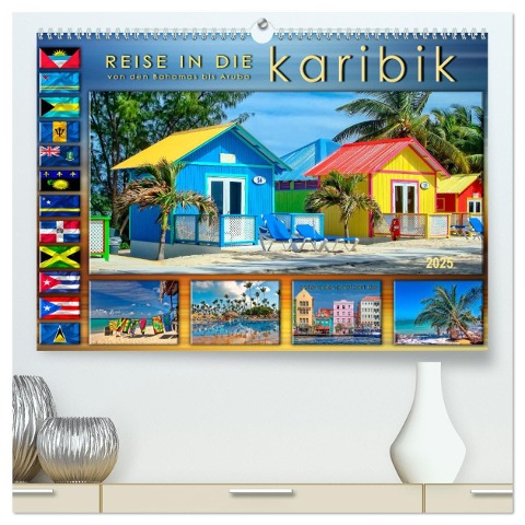 Reise in die Karibik - von den Bahamas bis Aruba (hochwertiger Premium Wandkalender 2025 DIN A2 quer), Kunstdruck in Hochglanz - Peter Roder