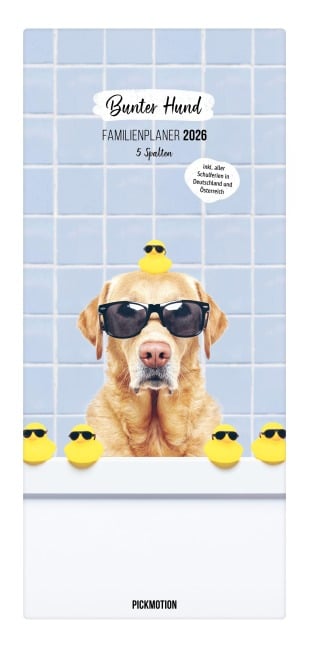 Familienplaner 2026 - Bunter Hund - 
