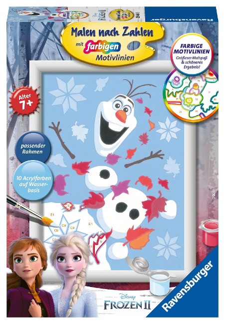 Ravensburger Malen nach Zahlen 28484 - Fröhlicher Olaf - Kinder ab 7 Jahren - 