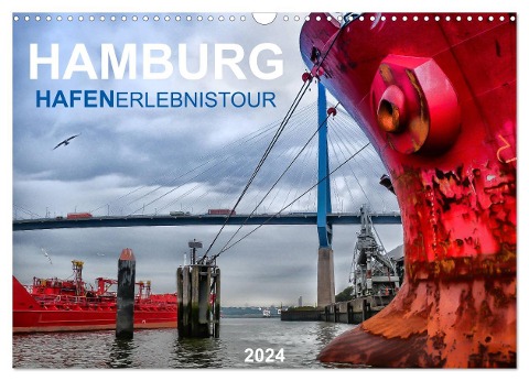 Hamburg Hafenerlebinstour (Wandkalender 2024 DIN A3 quer), CALVENDO Monatskalender - Manuela Falke