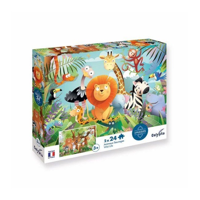 Tiere 2x24 Teile Puzzle - 