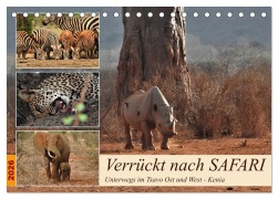 Cover-Bild zum Titel 'Verrückt nach SAFARI Unterwegs im Tsavo Ost und West Kenia (Tischkalender 2026 DIN A5 quer), CALVENDO Monatskalender' von 'Susan Michel'
