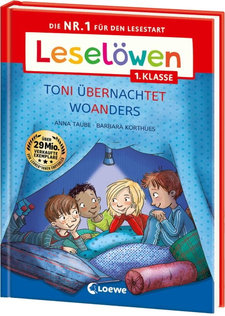 Leselöwen 1. Klasse - Toni übernachtet woanders (Großbuchstabenausgabe) - Anna Taube