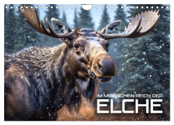 Cover-Bild zum Titel 'Im magischen Reich der Elche (Wandkalender 2026 DIN A4 quer), CALVENDO Monatskalender' von 'Renate Utz'
