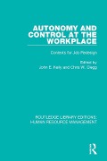 Cover-Bild zum Titel 'Autonomy and Control at the Workplace' von ''