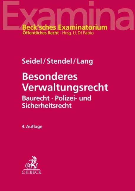 Besonderes Verwaltungsrecht - Achim Seidel, Rudi Lang, Robert Stendel