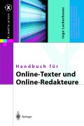 Cover-Bild zum Titel 'Handbuch für Online-Texter und Online-Redakteure' von 'Ingo Lackerbauer'