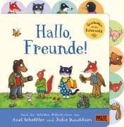 Cover-Bild zum Titel 'Hallo, Freunde! Geschichten aus dem Eichenwald' von 'Axel Scheffler, Julia Donaldson'