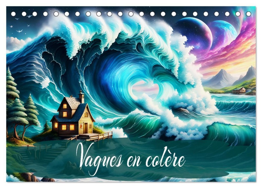 Vagues en colère (Calendrier de bureau 2026 DIN A5 vertical), CALVENDO calendrier mensuel - Dusanka Djeric