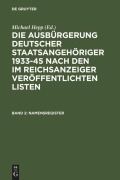 Cover-Bild zum Titel 'Namensregister' von ''