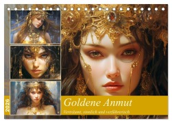 Cover-Bild zum Titel 'Goldene Anmut. Verträumt, sinnlich und verführerisch (Tischkalender 2026 DIN A5 quer), CALVENDO Monatskalender' von 'Rose Hurley'