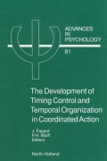 Cover-Bild zum Titel 'The Development of Timing Control and Temporal Organization in Coordinated Action' von ''