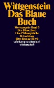 Cover-Bild zum Titel 'Das Blaue Buch' von 'Ludwig Wittgenstein'