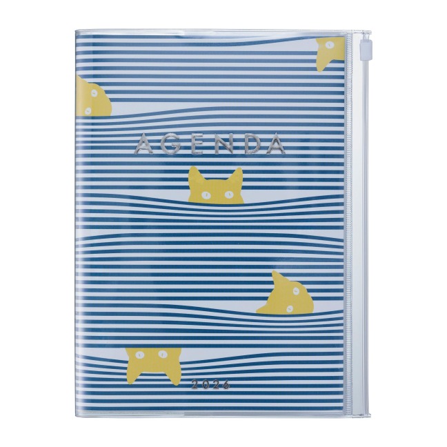 MARK'S 2025/26 Taschenkalender, A5 Cats // Navy - 