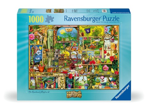 Erwachsenenpuzzle 1000 Teile - Colin Thompson: Grandioses Gartenregal - 